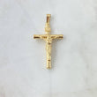 Dije Cruz Cristo 3.15gr / 5.8cm / Bastón Liso Oro Amarillo 18K