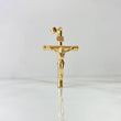 Dije Cristo Cruz 3.1gr / 5.6cm / Baston Liso Oro Amarillo 18K ©