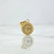 Dije Letra C Lisa 0.6gr / 1.9cm / Circulo Bordeado Oro Amarillo 18K