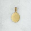 Dije Placa Ovalada Lisa 0.95gr / 1.7cm - 2.5cm / Cargador Tallado Oro Amarillo 18K