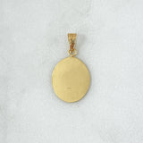 Dije Placa Ovalada Lisa 0.95gr / 1.7cm - 2.5cm / Cargador Tallada Oro Amarillo 18K ©