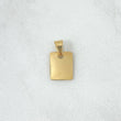 Dije Placa Rectangular Lisa 0.55gr / 1cm - 1.6cm / Cargador Interno Liso Oro Amarillo 18K