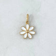 Dije Flor 1gr / 1.8cm / Resina Blanca Oro Amarillo 18K *