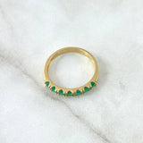 Anillo Churumbela 3.05gr T7 3/4 Esmeraldas 61pts Oro Amarillo (Joya)