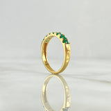 Anillo Churumbela 3.05gr T7 3/4 Esmeraldas 61pts Oro Amarillo (Joya)