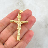 Dije Cristo Cruz 3.1gr / 5.7cm / Baston Atornillado Oro Amarillo 18K ©