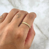 Anillo Trenzado 1.55gr / T7 3/4 / Liso Oro Amarillo 18K