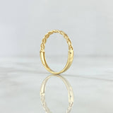 Anillo Trenzado 1.55gr / T7 3/4 / Liso Oro Amarillo 18K