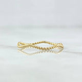 Anillo Trenza Zig-Zag 0.55gr / T5 3/4 / Liso Oro Amarillo 18K