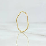 Anillo Trenza Zig-Zag 0.55gr / T5 3/4 / Liso Oro Amarillo 18K