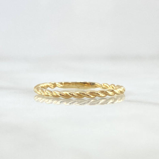 Anillo Espiral 1.15gr / T6 / Liso Oro Amarillo 18K