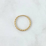 Anillo Espiral 1.25gr / T7 1/4 / Liso Oro Amarillo 18K