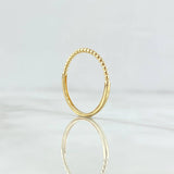 Anillo Mitad Esferas 1.2gr / T7 1/4 / Liso Oro Amarillo 18K *