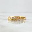 Anillo Mitad Cubano Churumbela 2.7gr / T7 3/4 / Circones Blancos Oro Amarillo 18K