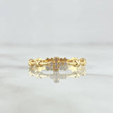 Anillo Cruz Cruzada 1.75gr / T7 1/4 / Circones Blancos Oro Amarillo 18K *