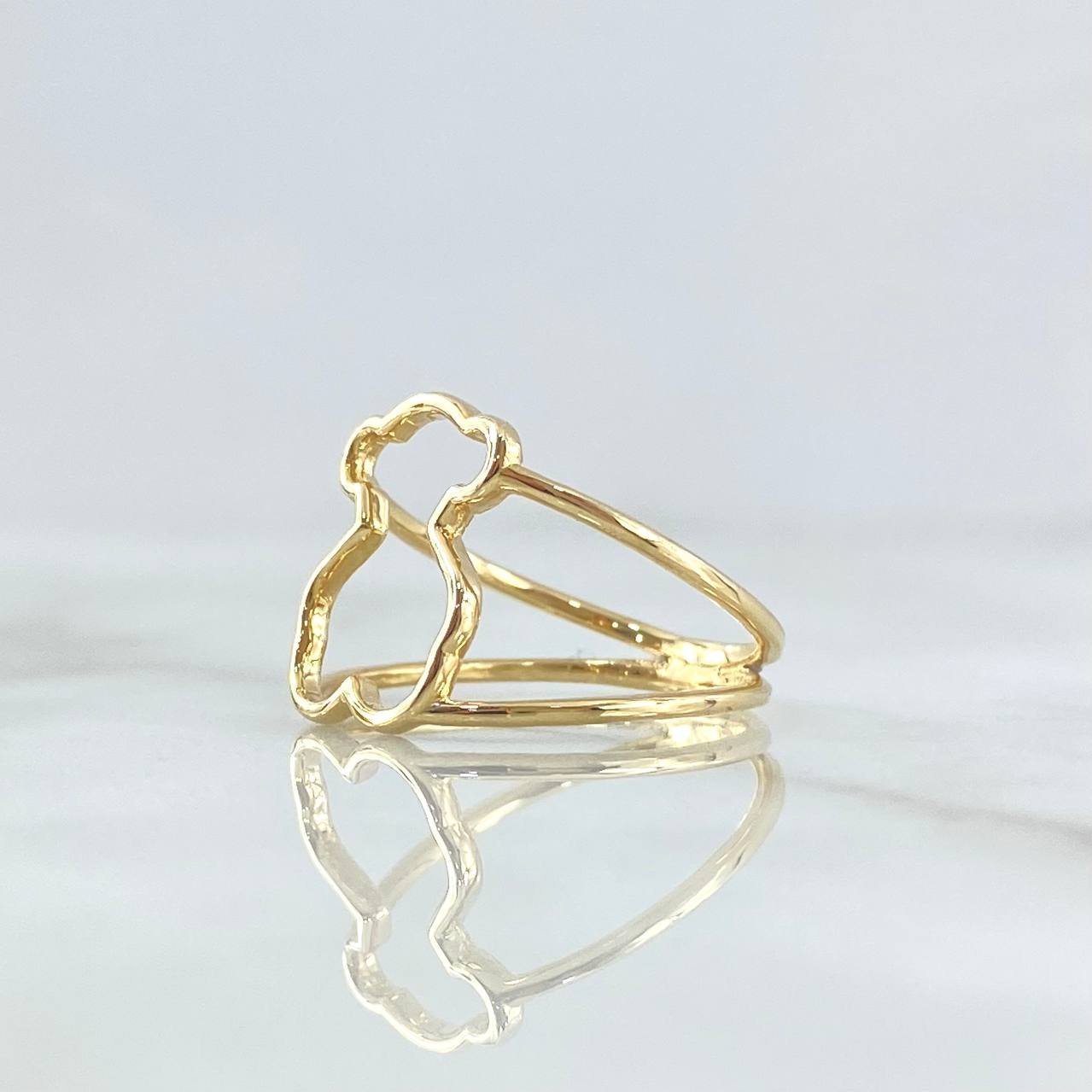 Anillo Oso TS 2.55gr / T6 / Liso Oro Amarillo 18K *