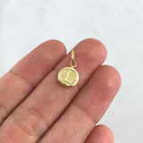 Dije Letra L 0.5gr / 1.8cm / Ciculo Texturizado Oro Amarillo 18K