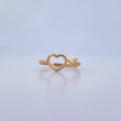 Anillo Silueta Corazon 1.3gr / T7 1/4 / Liso Oro Amarillo 18K &