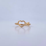 Anillo Silueta Corazon 1.25gr / T6 1/4 / Liso Oro Amarillo 18K &