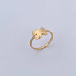 Anillo Oso Ts 1.4gr / T5 1/4 / Circones Blancos Oro Amarillo 18K &