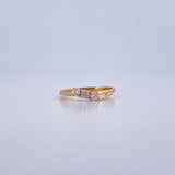 Anillo Trinidad 1.45gr / T6 / Circones Blancos Oro Amarillo 18K &