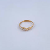 Anillo Trinidad 1.45gr / T6 / Circones Blancos Oro Amarillo 18K &