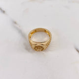 Anillo Correa Corona RX 5.85gr / T8 / Circones Blancos Oro Amarillo 18K $