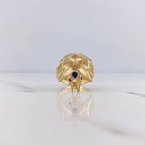 Anillo Elefante 7.9gr / T7 / Circones Azul Blancos Oro Amarillo 18K $