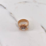 Anillo Correa Corona RX 5.95gr / T6 / Circones Negros Blancos Dos Oros Blanco Rosa 18K $