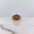 Anillo Correa Corona RX 8.25gr / T10 / Circones Negros Oro Rosa 18K $