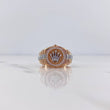 Anillo Correa Corona RX 7.4gr / T11 / Circones Blancos Dos Oros Blanco Rosa 18K $