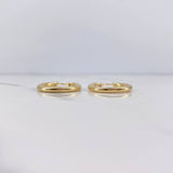 Candongas Jass 2.1gr / 2.4cm / Delgadas Lisas Oro Amarillo 18K $