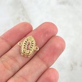 Herraje Virgen De Guadalupe 2.6gr / 1.6cm /  Circones Blancos - Verdes - Fucsias Oro Amarillo 18K *