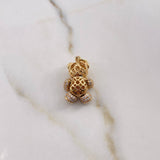 Dije Oso Articulado Corazon 4.4gr / 2.5cm / Circones Blancos Fucsias Negros Oro Amarillo 18K $