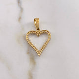 Dije Corazon 2.1gr / 3cm / Circones Blancos Oro Amarillo 18K $