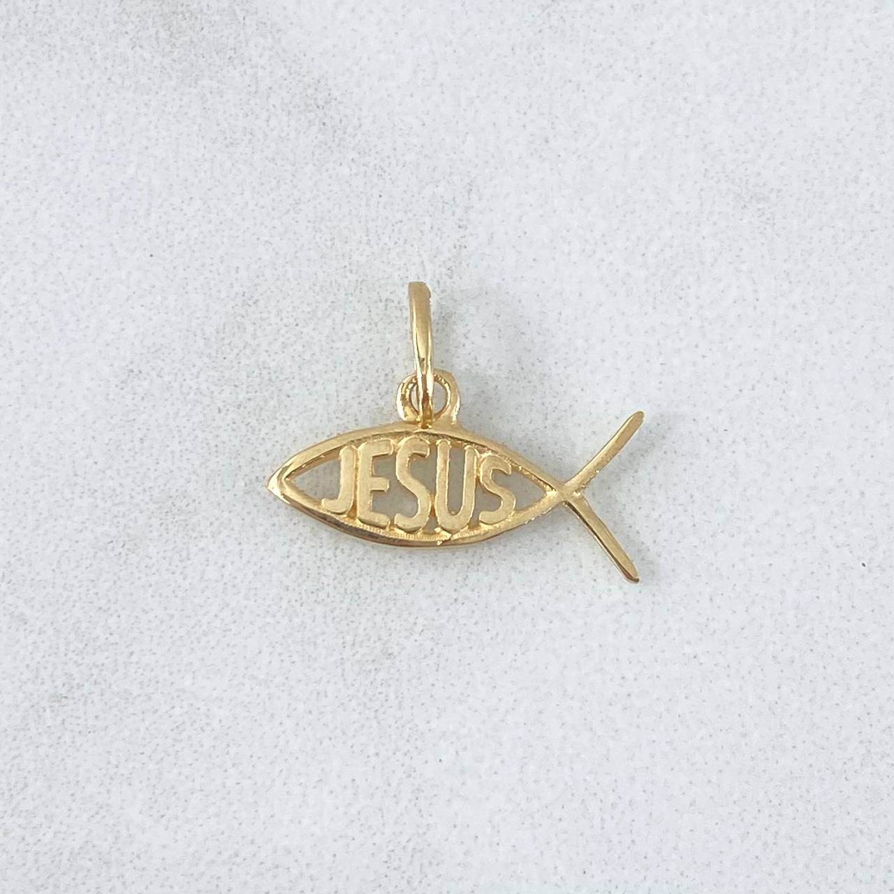 Dije Pez Jesús 0.8gr / 1.7cm / Oro Amarillo 18K