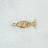 Herraje Pez Jesús 0.75gr / 2cm / Oro Amarillo 18K