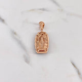 Dije Virgen Guadalupe 5.45gr / 3.6cm / Circones Negros Blancos Dos Oros Negro Rosa 18K $