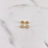 Topos Corazon Silueta 0.5gr / Liso Oro Amarillo 18K $