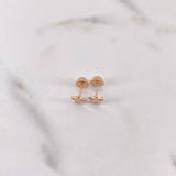 Topos Estrella 0.5gr / Liso Oro Rosa 18K $