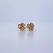 Topos Trebol 1.2gr / Circones Blancos Oro Amarillo 18K &