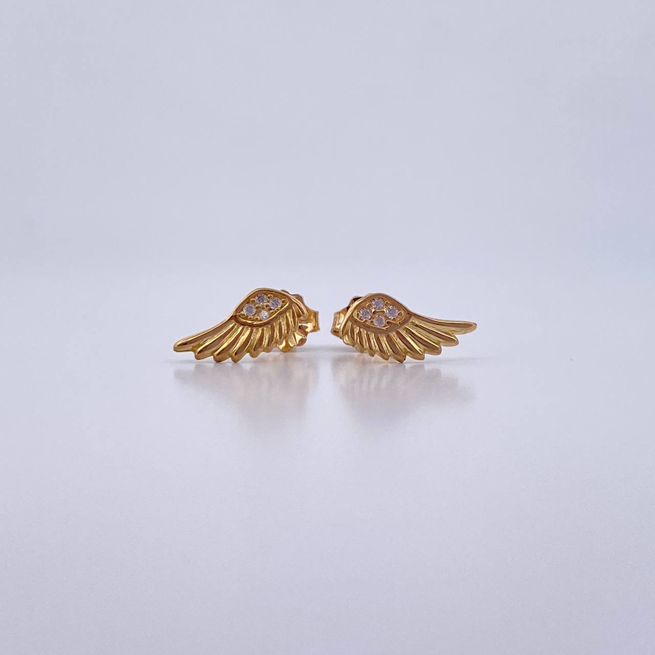 Topos Alas 1.2gr / Circones Blancos Oro Amarillo 18K &