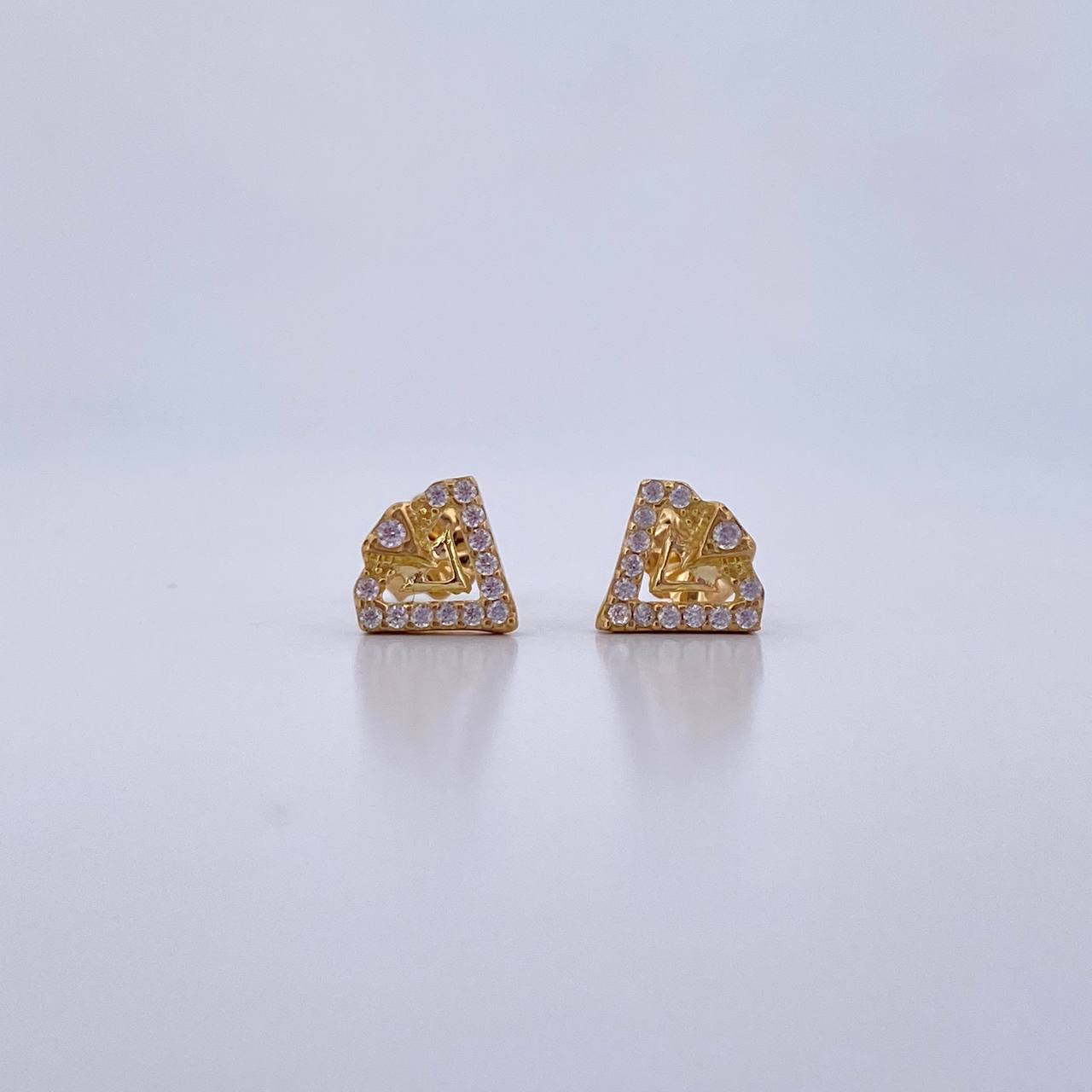 Topos Diamante 1.3gr / Circones Blancos Oro Amarillo 18K &