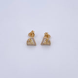 Topos Diamante 1.35gr / Circones Blancos Oro Amarillo 18K &