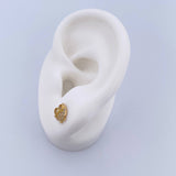 Topos Buho 1.45gr / Circones Blancos Oro Amarillo 18K &