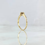 Anillo Solitario Corazon  2.1gr T7 Anillo Circon Blanco Oro Amarillo*