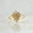 Anillo Corazon 15s 2.1gr / T6 1/2 / Circones Blancos Dos Oros Amarillo Blanco *