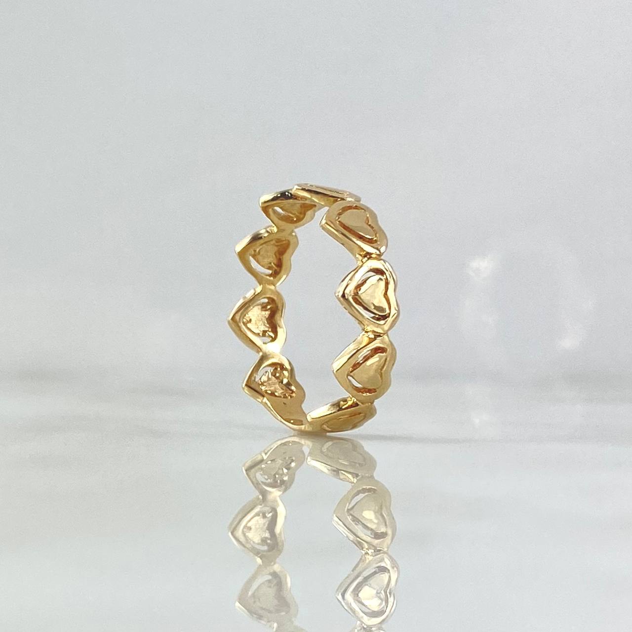 Anillo Corazones 3.15gr / T8 Oro Amarillo*