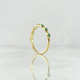 Anillo Burbujas 2gr T6 1/2 Esmeraldas 28pts Oro Amarillo (Joya)*