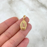 Dije Virgen Guadalupe 2.85gr / 2.7cm / Circones Blancos Verdes Fucsia Oro Amarillo 18K *